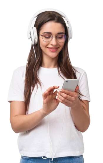 technology-lifestyle-music-concept-portrait-lovely-young-feminine-girl-headphones-texting